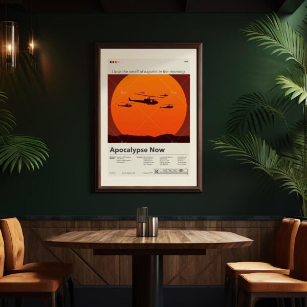 Mid-century modern style Apocalypse Now movie wall poster