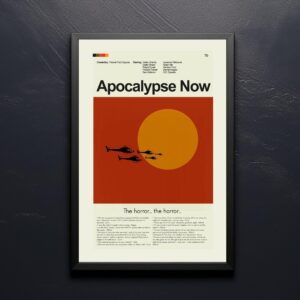 Mid-century modern style Apocalypse Now movie poster with vintage design