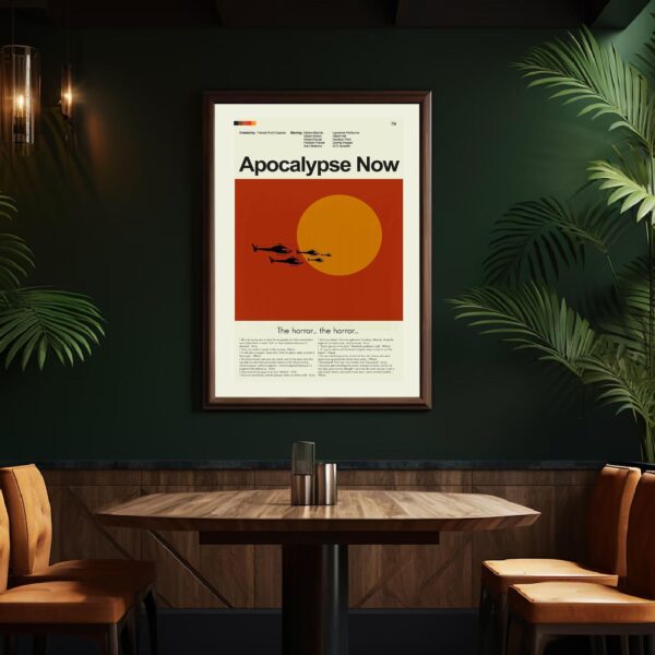 Mid-century modern style Apocalypse Now movie poster with vintage design