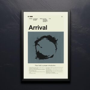 Arrival movie poster with mid-century modern design by 20th Century Studios