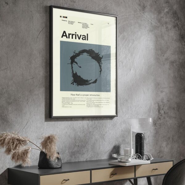 Arrival movie poster with mid-century modern design by 20th Century Studios