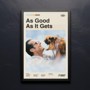 Vintage mid-century modern poster of As Good as It Gets movie