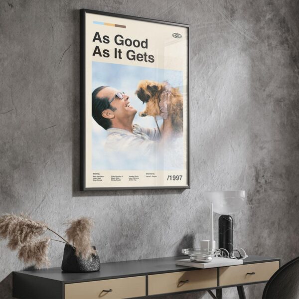 Vintage mid-century modern poster of As Good as It Gets movie