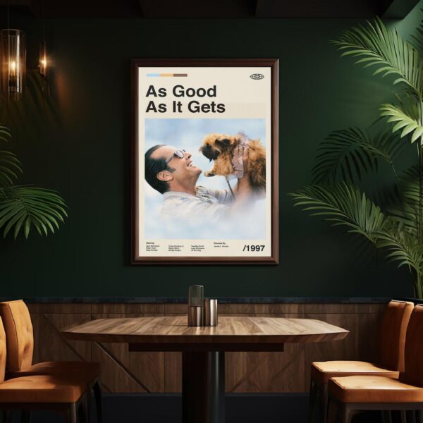 Vintage mid-century modern poster of As Good as It Gets movie