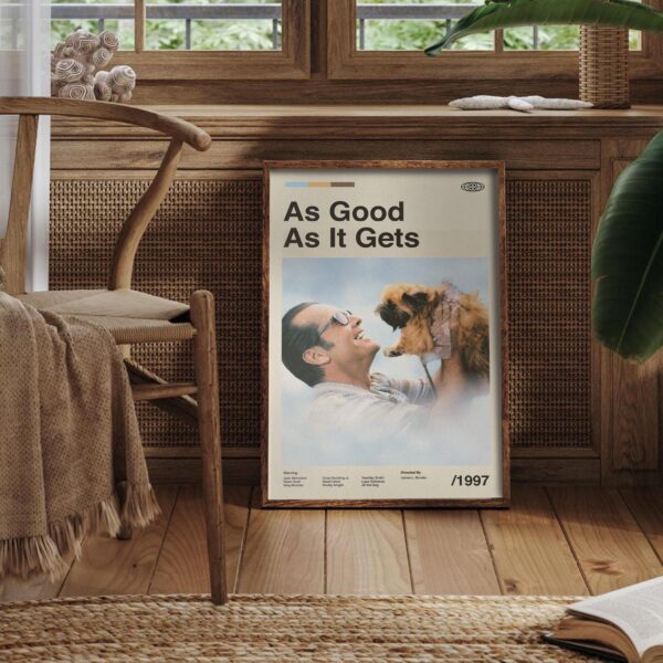 Vintage mid-century modern poster of As Good as It Gets movie