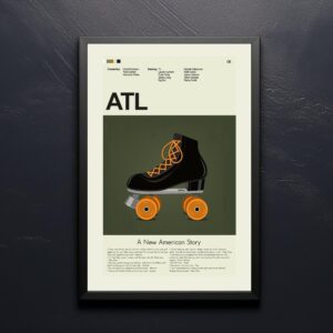 Mid-century modern ATL movie poster featuring a stylish house illustration