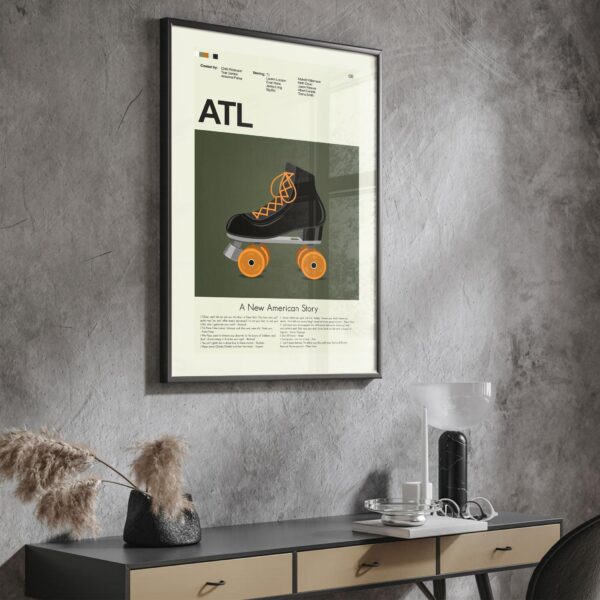Mid-century modern ATL movie poster featuring a stylish house illustration