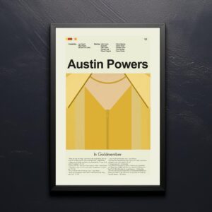 Mid-century modern Austin Powers in Goldmember movie poster wall art
