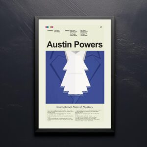 Mid-century modern Austin Powers International Man of Mystery movie poster