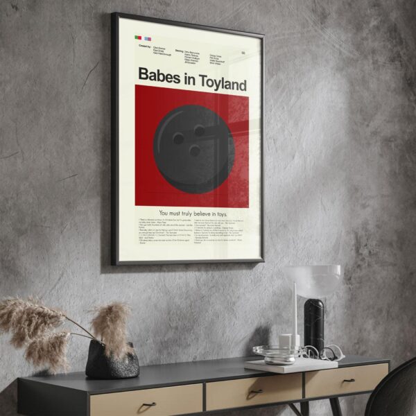 Mid-century modern vintage Babes in Toyland movie poster artwork