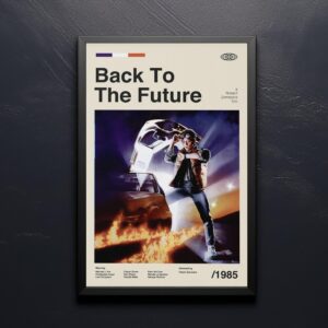 Back to the Future mid-century poster retro artwork