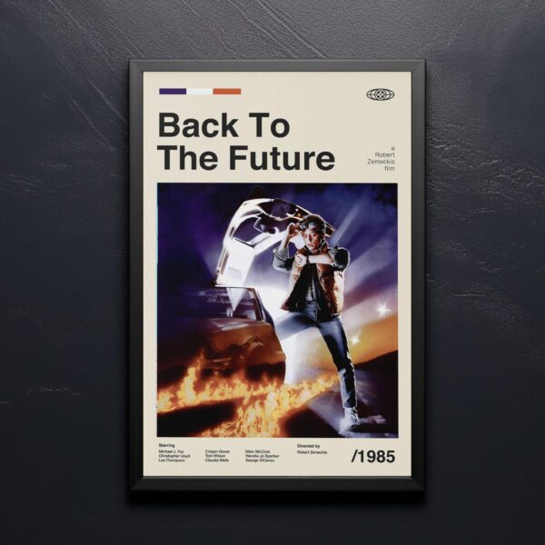 Back to the Future mid-century poster retro artwork