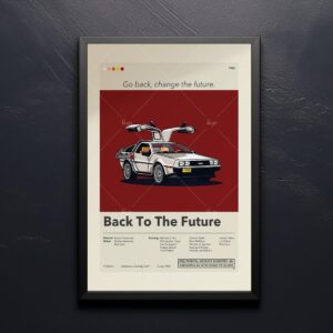 Mid-century modern vintage Back to the Future movie poster artwork