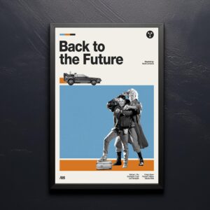 Back to the Future mid-century poster retro artwork
