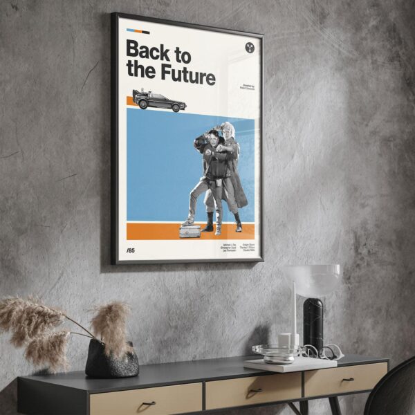 Back to the Future mid-century poster retro artwork