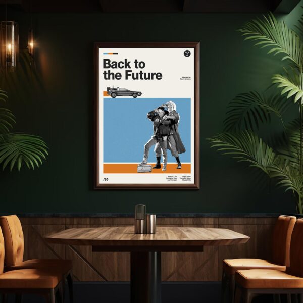Back to the Future mid-century poster retro artwork