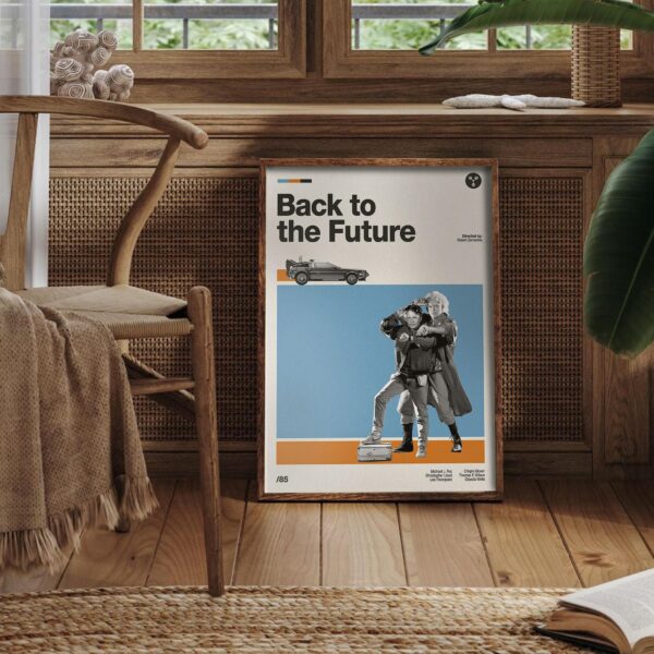 Back to the Future mid-century poster retro artwork