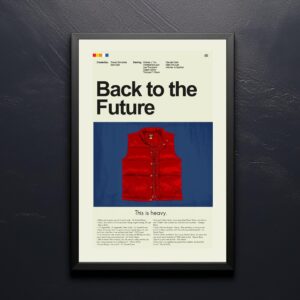 Mid-century modern Back to the Future movie poster wall art