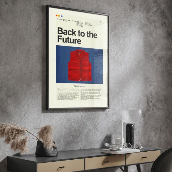 Mid-century modern Back to the Future movie poster wall art