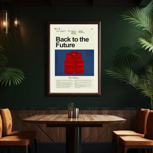 Mid-century modern Back to the Future movie poster wall art