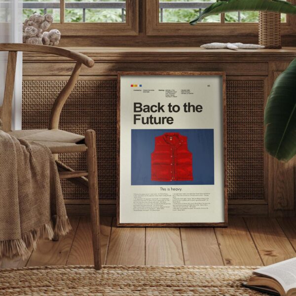 Mid-century modern Back to the Future movie poster wall art