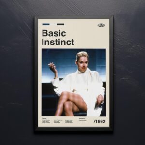 Basic Instinct Movie Poster - Retro Mid-Century Wall Art