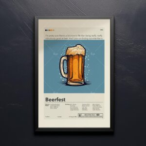 Mid-century modern Beerfest movie poster, 20th century limited edition