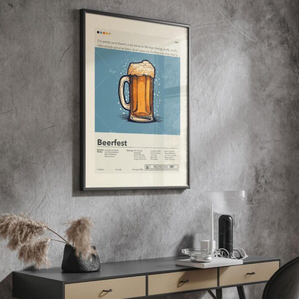Mid-century modern Beerfest movie poster, 20th century limited edition