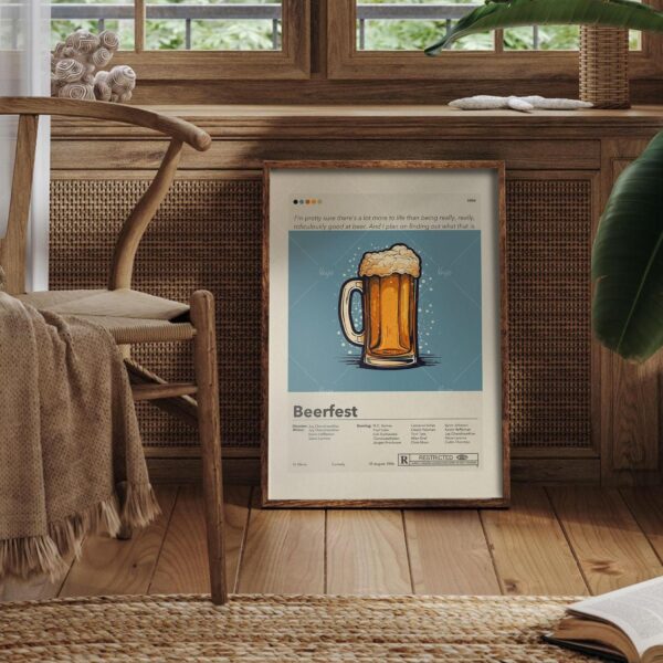 Mid-century modern Beerfest movie poster, 20th century limited edition