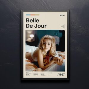 Belle de Jour movie poster - mid-century style retro artwork