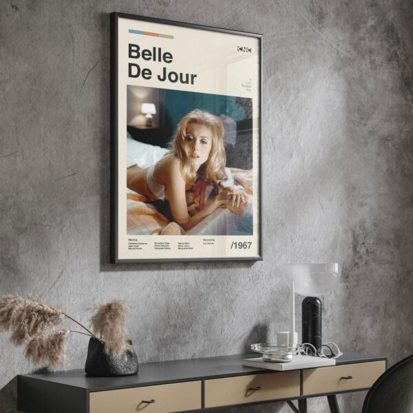 Belle de Jour movie poster - mid-century style retro artwork