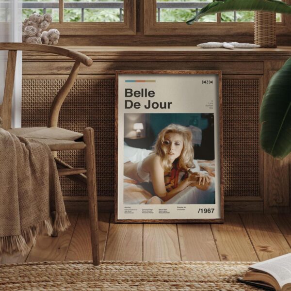 Belle de Jour movie poster - mid-century style retro artwork
