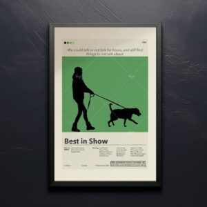 Mid-century modern Best in Show movie poster with vintage advertising style