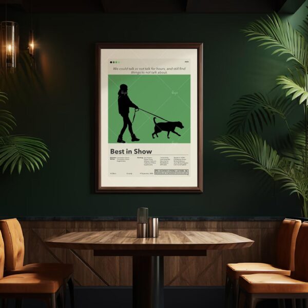 Mid-century modern Best in Show movie poster with vintage advertising style