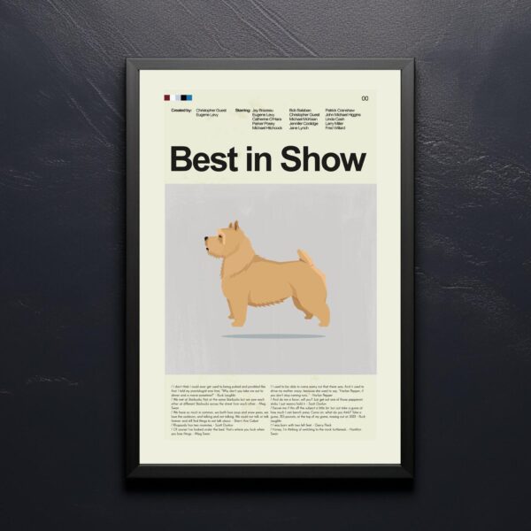 Best in Show movie poster with vintage mid-century modern design