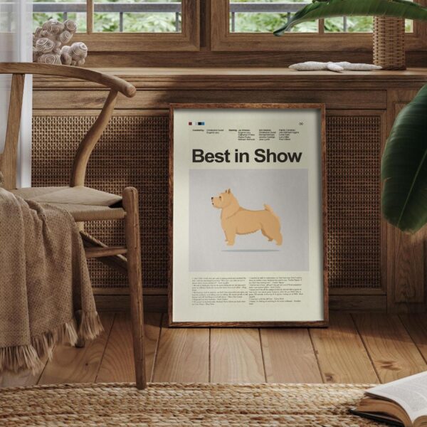 Best in Show movie poster with vintage mid-century modern design