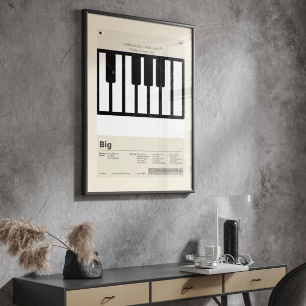 Big vintage 20th Century Studios movie poster in mid-century modern style