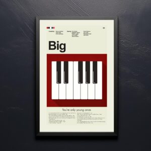 Big mid-century modern movie poster with vintage design elements