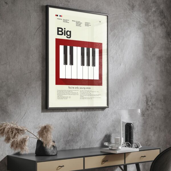 Big mid-century modern movie poster with vintage design elements