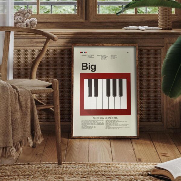 Big mid-century modern movie poster with vintage design elements