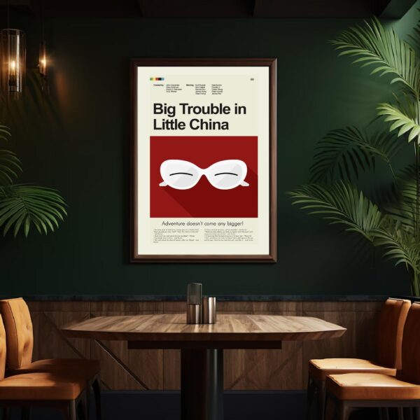Mid-century modern Big Trouble in Little China movie poster artwork