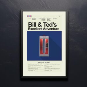 Mid-century modern Bill & Ted's Excellent Adventure movie poster art