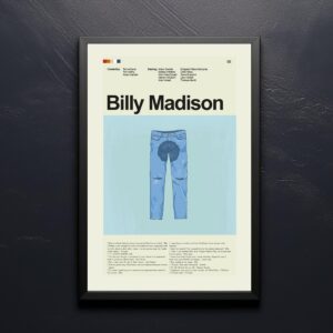 Billy Madison movie poster in mid-century modern style with limited edition design