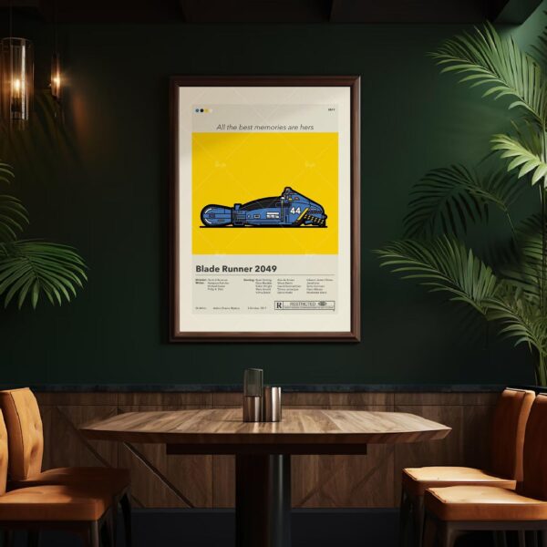 Mid-century modern Blade Runner 2049 movie poster wall art