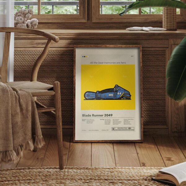 Mid-century modern Blade Runner 2049 movie poster wall art