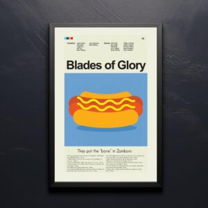 Mid-century modern style Blades of Glory movie poster art