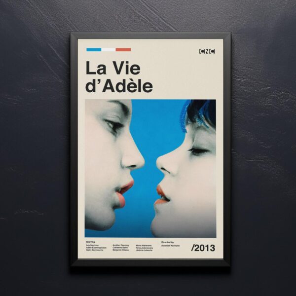 Blue Is the Warmest Color mid-century poster art print