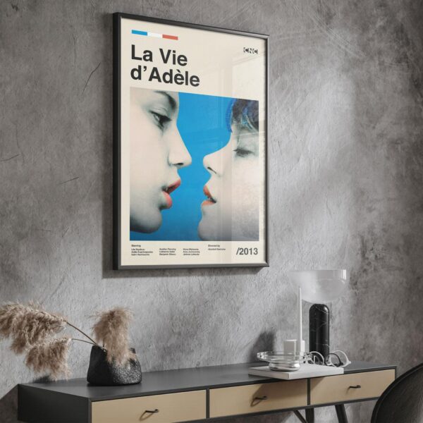 Blue Is the Warmest Color mid-century poster art print