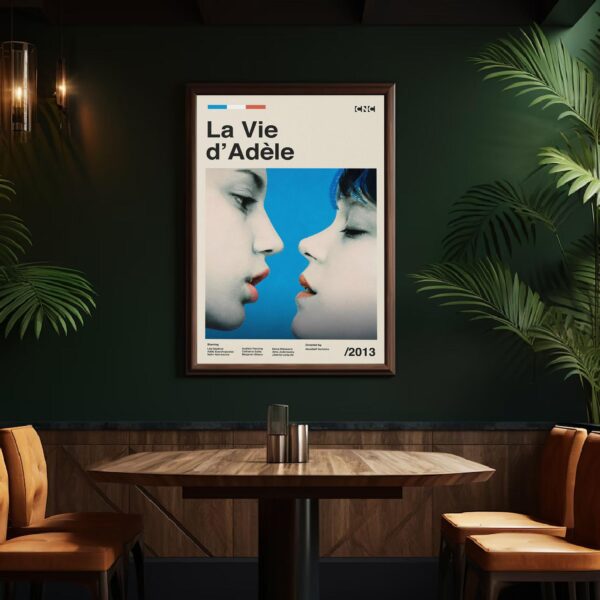 Blue Is the Warmest Color mid-century poster art print