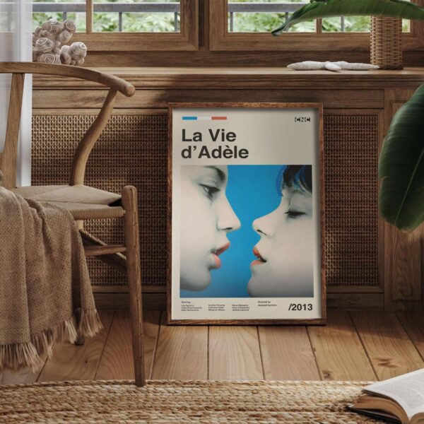 Blue Is the Warmest Color mid-century poster art print